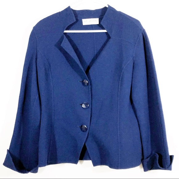 ST JOHN MICRO BOUCLE KNIT 2-PIECE SUIT - SZ 10 - Picture 2 of 3